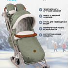 Санки коляска с колесами Ника детям 7-8К оливковый