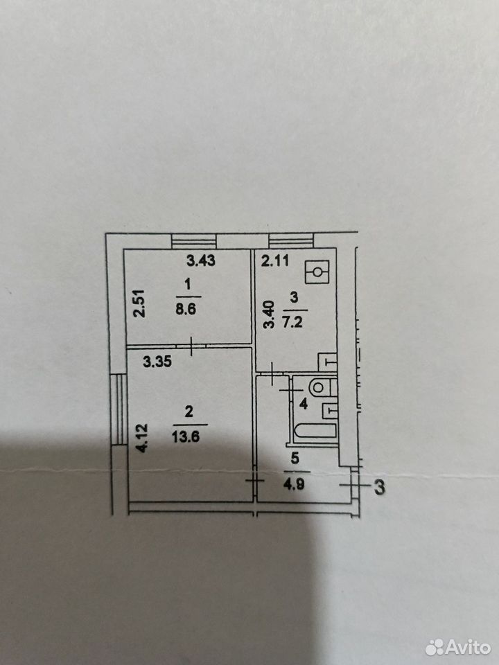 2-комнатная квартира в аренду, Волжский б-р, 19/48 — 60 000 ₽/мес