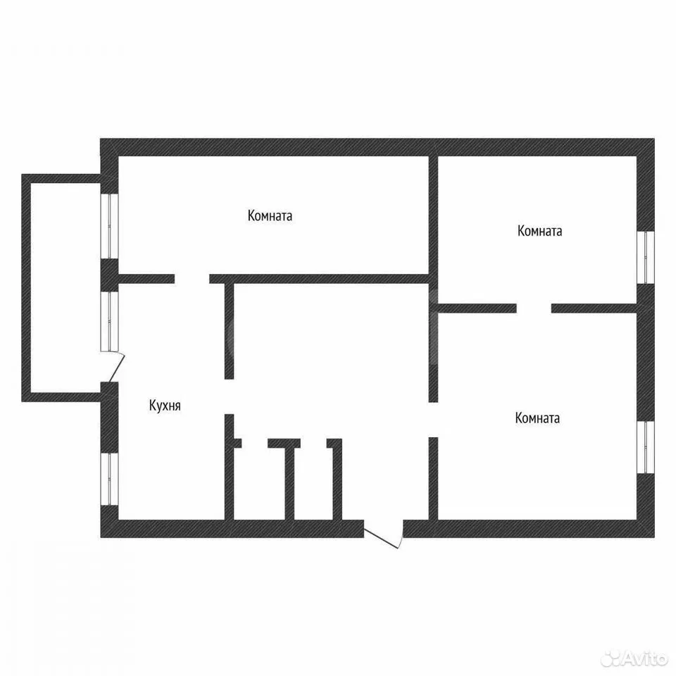 3-к. квартира, 61,5 м², 4/5 эт., Остров