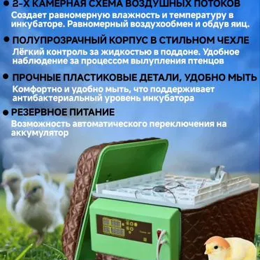 Автоматический инкубатор для яиц "Спектр-84-01"